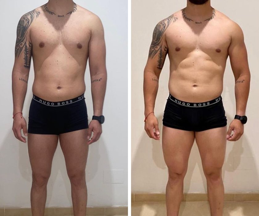 Antes y después de un cliente de Hermetic Way