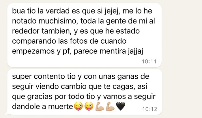 Mensaje real de un cliente por WhatsApp