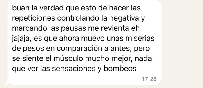 Mensaje real de un cliente por WhatsApp