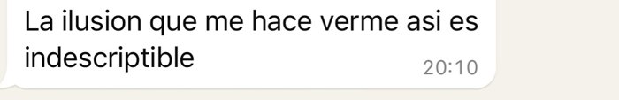 Mensaje real de un cliente por WhatsApp